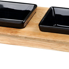 Keramikholz-Schalen-Set in Schwarz von Trixie für stilvolles Füttern
