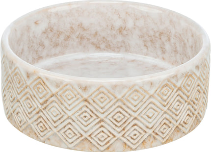 Keramik-Bambus Napfset in Weiss und Hellbraun von Trixie