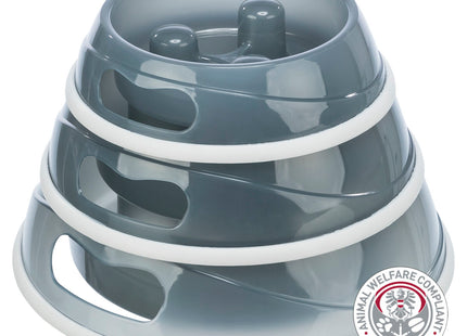 Trixie Slow Feed Napf - Hochwertiger Futternapf zur Förderung langsameren Fressens für Haustiere