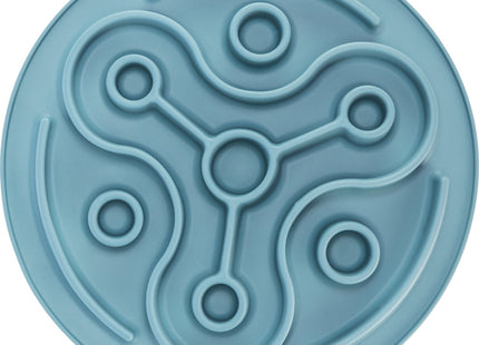 Blau gestreifte Slow Feeding Matte für Haustiere von Trixie