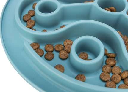Blau gestreifte Slow Feeding Matte für Haustiere von Trixie