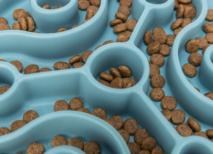 Blau gestreifte Slow Feeding Matte für Haustiere von Trixie