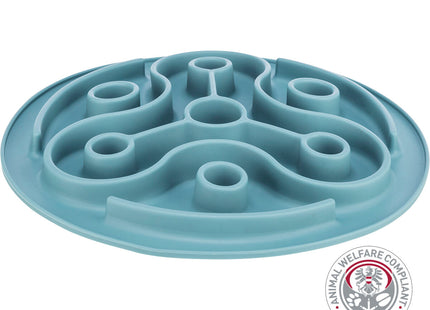 Blau gestreifte Slow Feeding Matte für Haustiere von Trixie