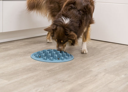 Blauer Slow Feeding Napf für Haustiere mit rutschfester Oberfläche