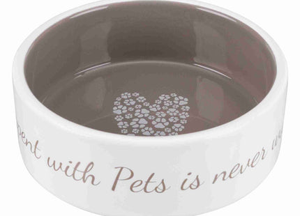 Keramiknapf in Cremetaupe für stilvolles Fressen deines Haustiers