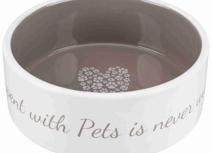 Keramiknapf in Cremetaupe für stilvolles Fressen deines Haustiers