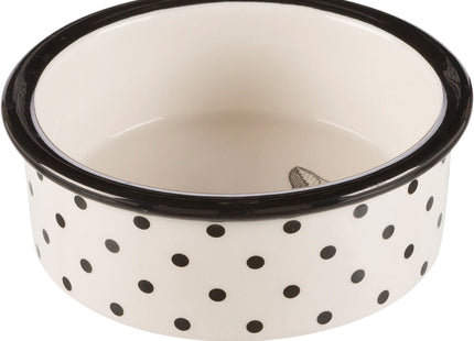 Keramiknapf mit Zentangle-Muster in Weiss und Schwarz