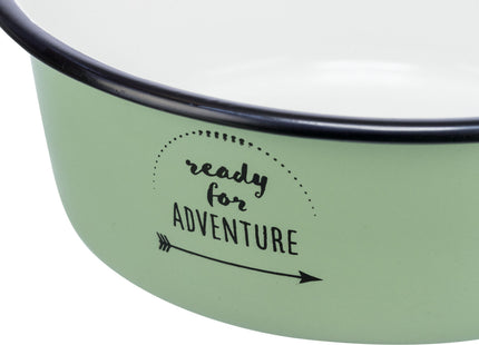 Grüner Napf aus Edelstahl und Emaille von Trixie für Haustiere