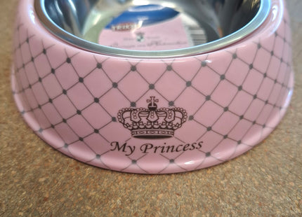 Rosa Napf für deine Prinzessin - Melamin und Edelstahl