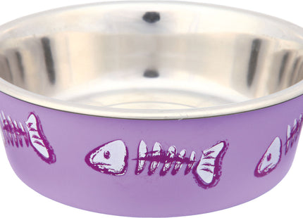 Trixie Edelstahlnapf für Katzen mit Kunststoffmantel, ø12 cm