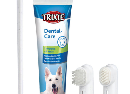 Trixie Zahnpflege-Set für Hunde mit Zahnbürste und Zahnpasta