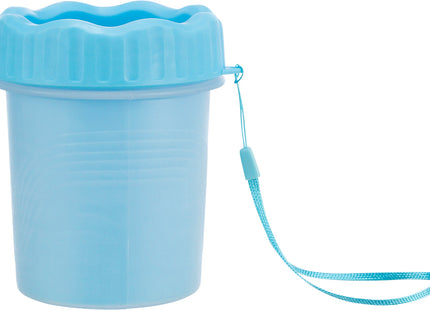 Praktischer blauer Pfotenreiniger aus Silikon für saubere Hundepfoten