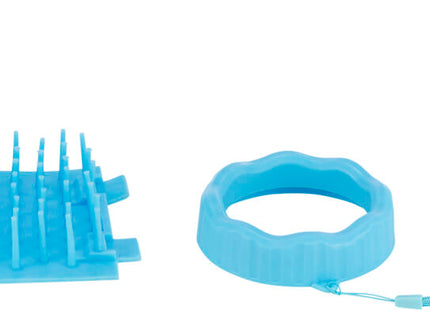 Praktischer blauer Pfotenreiniger aus Silikon für saubere Hundepfoten