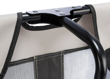 Bequeme Hundeliege in Beige und Schwarz für entspannte Ruhephasen