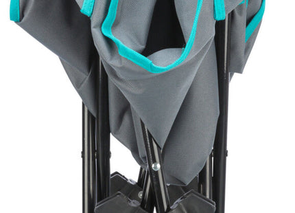 Bequemes Campingbett für Hunde in Dunkelgrau-Petrol