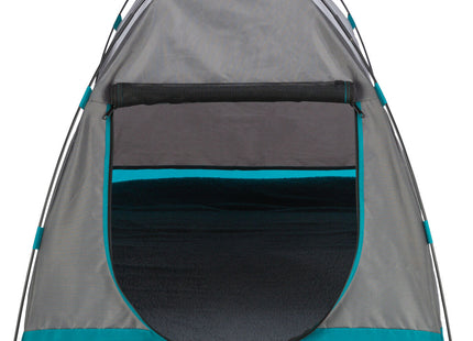 Gemütliches Zelt für Hunde in Dunkelgrau-Petrol, ideal für entspannte Ruhepausen