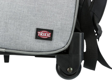 Praktischer schwarzer Nylon-Trolley von Trixie für unterwegs