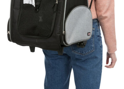 Praktischer schwarzer Nylon-Trolley von Trixie für unterwegs