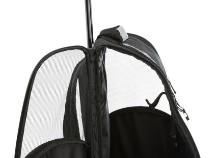 Praktischer schwarzer Nylon-Trolley von Trixie für unterwegs