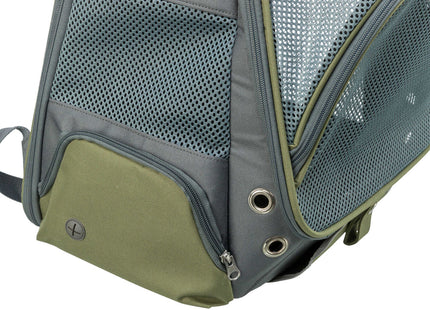 Modischer grau-blauer Trixie Rucksack Lyla für unterwegs