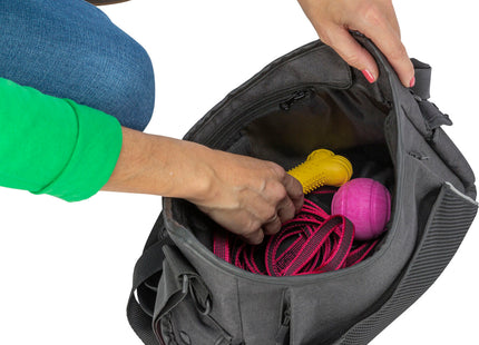 Praktische Gassi- und Dummy-Tasche in Anthrazit für unterwegs