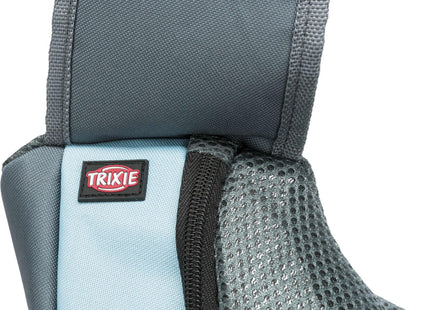 Praktische Trixie Fronttasche in Hellgrau und Hellblau für unterwegs