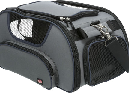 Stylische Trixie Airline-Tasche in Graublau mit Flügel-Design