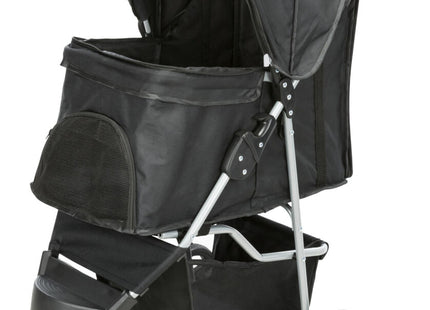 Leichter schwarzer Buggy für kleine Hunde bis 15 kg