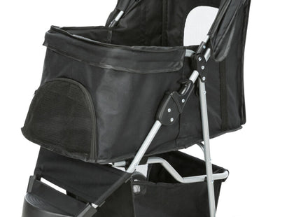 Leichter schwarzer Buggy für kleine Hunde bis 15 kg