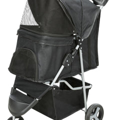 Leichter schwarzer Buggy für kleine Hunde bis 15 kg
