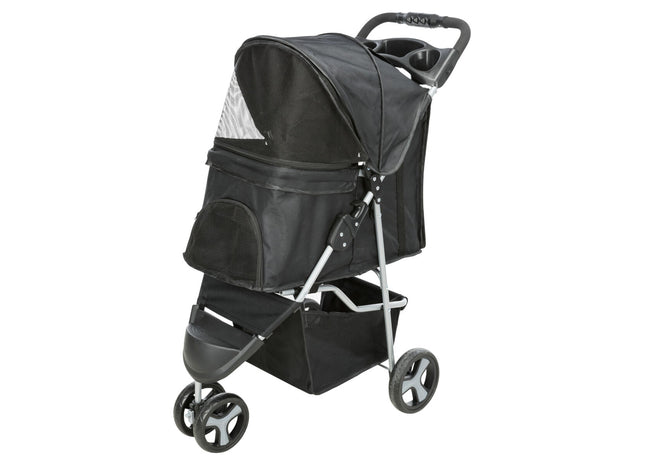 Leichter schwarzer Buggy für kleine Hunde bis 15 kg