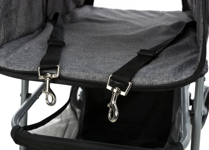 Leichter grauer Buggy für Hunde bis 15 kg