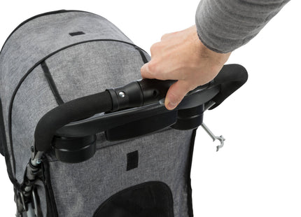 Leichter grauer Buggy für Hunde bis 15 kg
