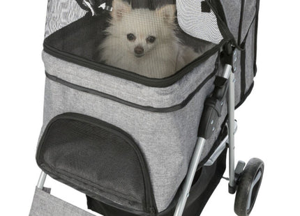 Leichter grauer Buggy für Hunde bis 15 kg