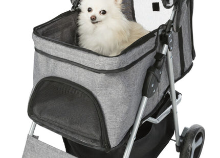 Leichter grauer Buggy für Hunde bis 15 kg