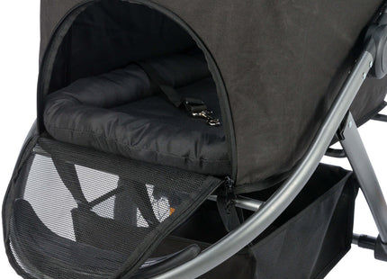 Leichter Trixie Buggy in Schwarz-Petrol für Hunde bis 12,5 kg