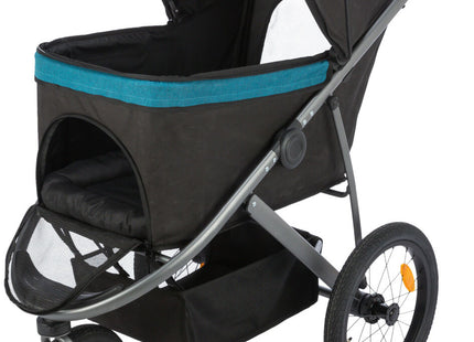 Leichter Trixie Buggy in Schwarz-Petrol für Hunde bis 12,5 kg