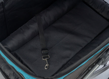 Leichter Trixie Buggy in Schwarz-Petrol für Hunde bis 12,5 kg