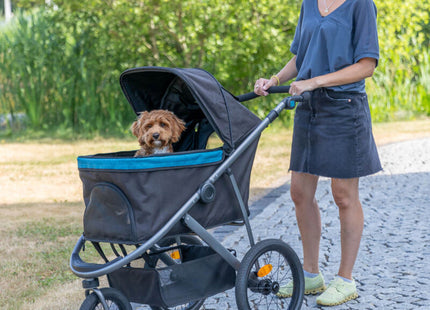 Leichter Trixie Buggy in Schwarz-Petrol für Hunde bis 12,5 kg