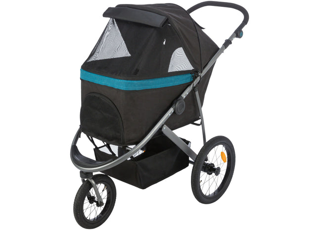 Leichter Trixie Buggy in Schwarz-Petrol für Hunde bis 12,5 kg