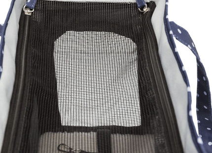 Moderne blaue und graue Trixie-Tasche Bonny für unterwegs