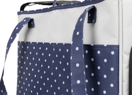 Moderne blaue und graue Trixie-Tasche Bonny für unterwegs