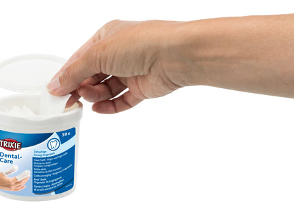 Trixie Pflege-Fingerlinge für die Zähne, 50 Stk. - Effektive Reinigung für Hundegebisse