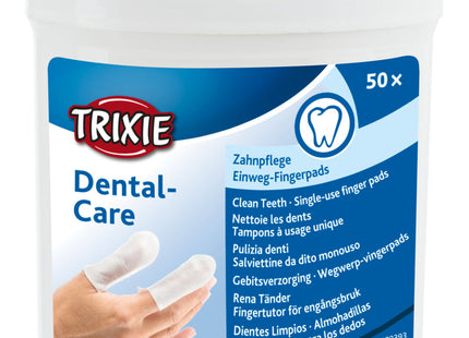 Trixie Pflege-Fingerlinge für die Zähne, 50 Stk. - Effektive Reinigung für Hundegebisse