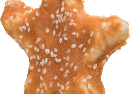 Trixie Denta Fun Chicken Star Leckerli für Hunde, 9 cm lang und 30 g schwer