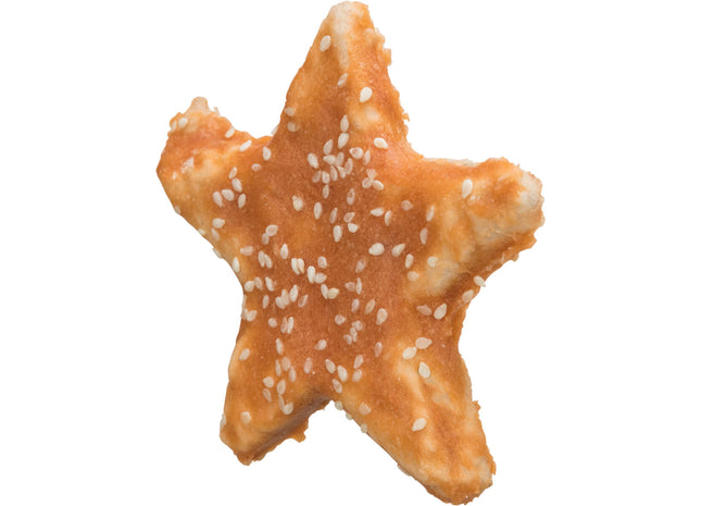 Trixie Denta Fun Chicken Star Leckerli für Hunde, 9 cm lang und 30 g schwer