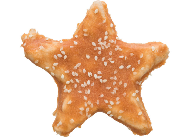 Trixie Denta Fun Chicken Star Leckerli für Hunde, 9 cm lang und 30 g schwer