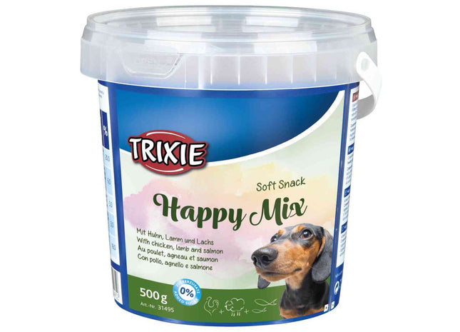 Trixie Soft Snack Happy Mix 500g - Leckere und weiche Snacks für Hunde in einer 500g Packung