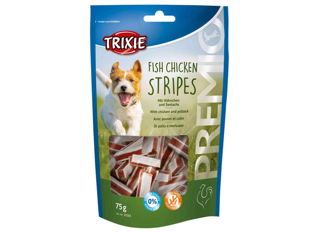 Trixie Esquisita Premio Stripes Hühnchen und Seelachs 6 Stück à 75 g