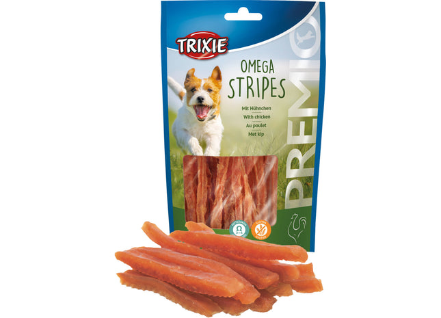Trixie Premio Omega Stripes Hühnchen 6 Stk. à 100 g Hundesnacks